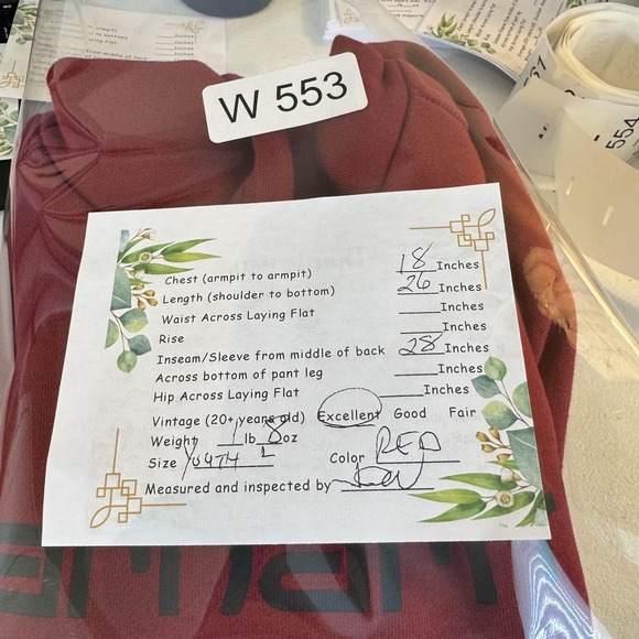 Carhartt Hoodie Youth Large Red Pullover Sweatshirt Logo Kangaroo Pocket Fleece - Picture 8 of 8